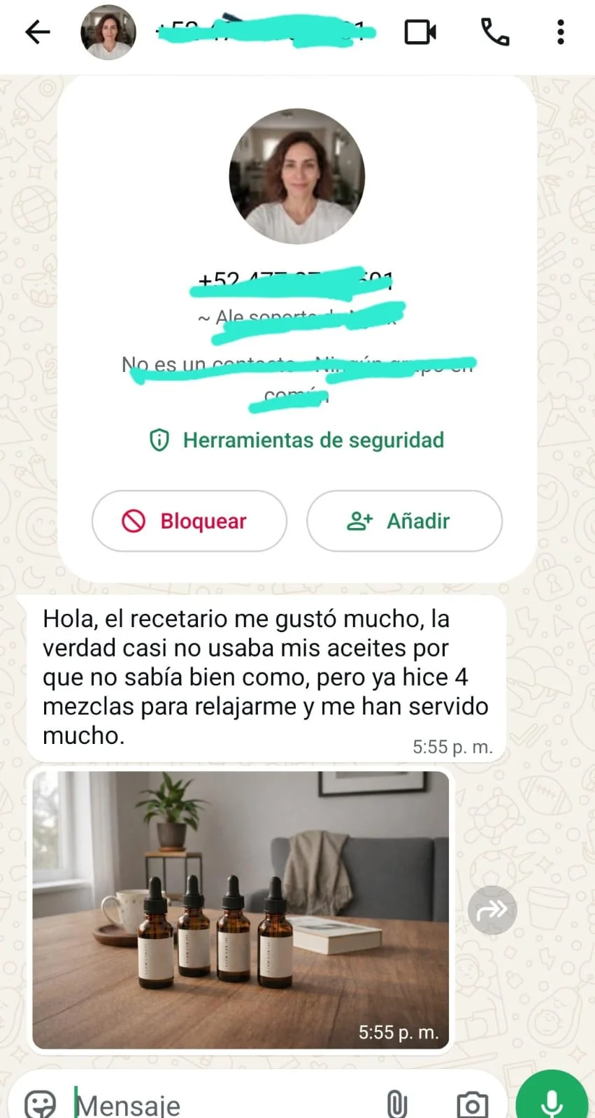 Testimonio WhatsApp 1
